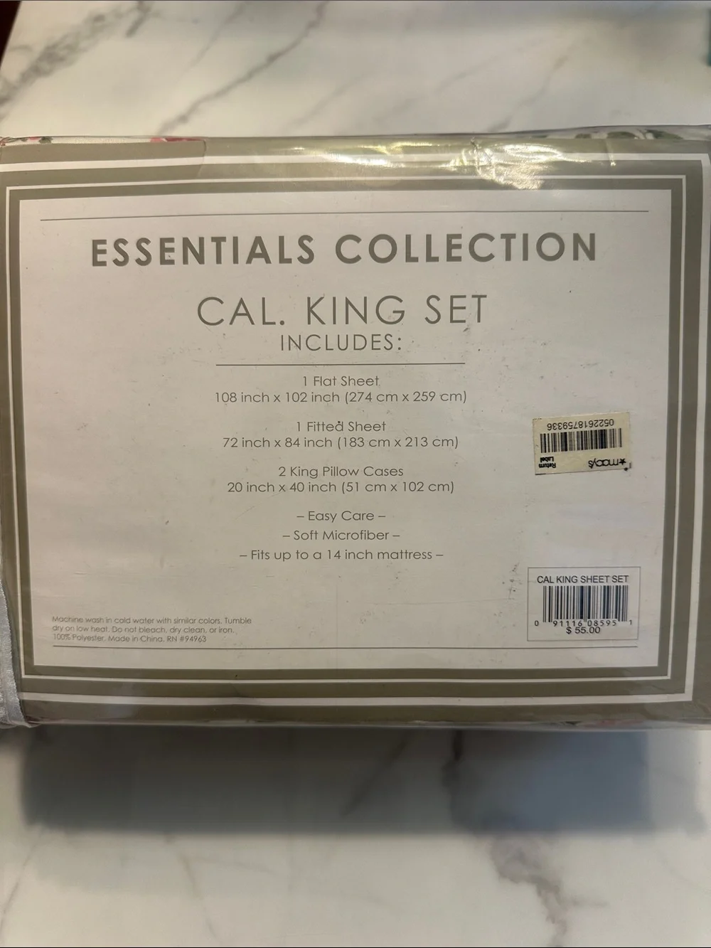 Macy's Floral Queen Sheet Set in Pink and Green